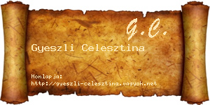 Gyeszli Celesztina névjegykártya